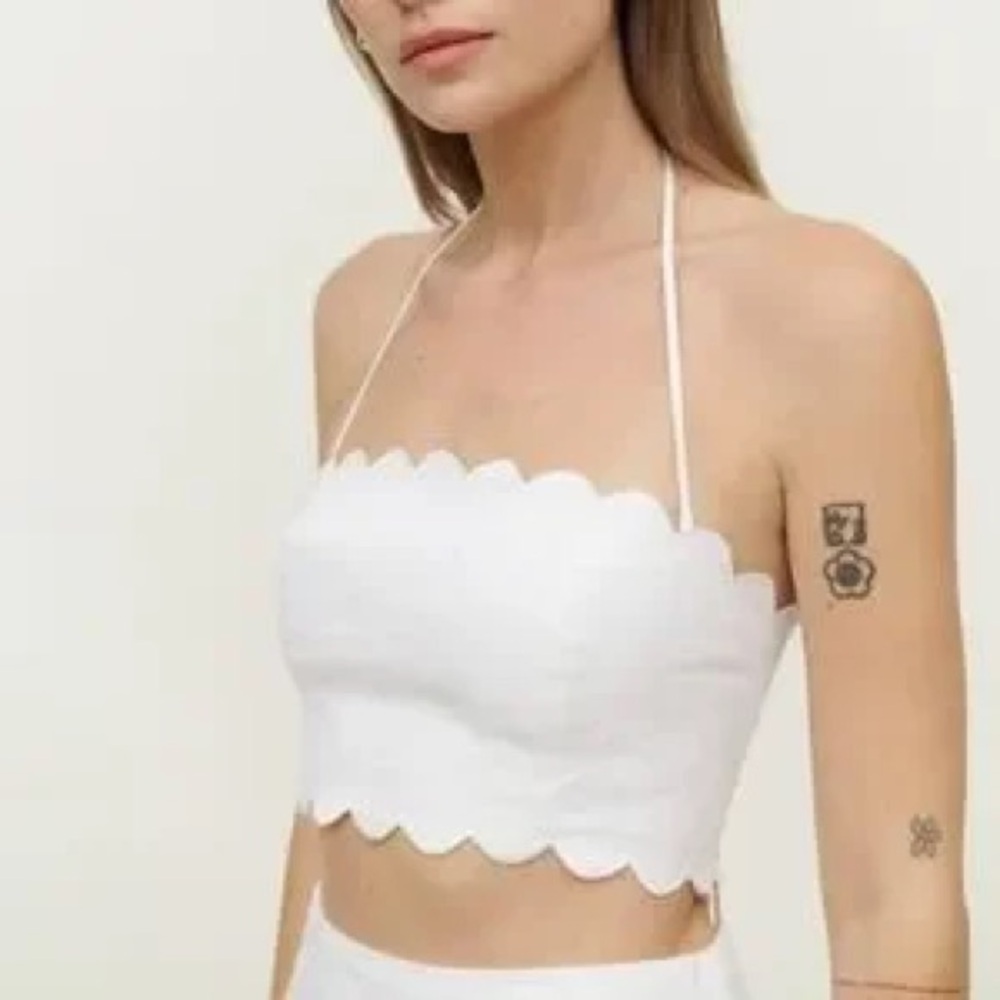 Reformation scalloped top